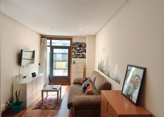 Apartamento Pleno Centro, Terraza, Principe, 5 Min Casco Vello Y Estación Ave *